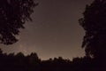 Summer starry shooting stars and planets