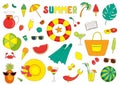 Summer stickers Royalty Free Stock Photo