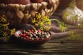 Summer still life of ripe vegetables and dill. Royalty Free Stock Photo