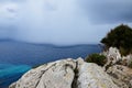 Summer storm approaching the coast in Majorca, Spain Royalty Free Stock Photo