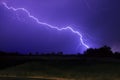 Summer storm bringing thunder, lightnings and rain. Royalty Free Stock Photo