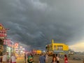 Summer Storm over the crowded boardwalk in Wildwood, NJ