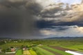 Summer storm over the fields