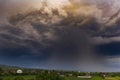 Summer storm over the fields