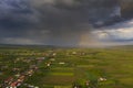 Summer storm over the fields