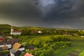 Summer storm over the fields