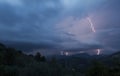 Summer storm with lighting Royalty Free Stock Photo