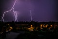 Summer storms over the city