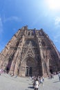 Summer Strasbourg in fish-eye lens Royalty Free Stock Photo