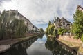 Summer Strasbourg in fish-eye lens Royalty Free Stock Photo