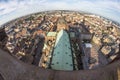 Summer Strasbourg in fish-eye lens Royalty Free Stock Photo