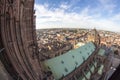 Summer Strasbourg in fish-eye lens Royalty Free Stock Photo