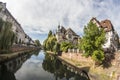 Summer Strasbourg in fish-eye lens Royalty Free Stock Photo