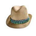 Summer straw hat Royalty Free Stock Photo