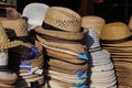 Summer straw hats Royalty Free Stock Photo