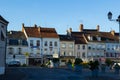 Summer streets of Montmirail old town, France Royalty Free Stock Photo