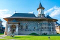 Summer at the Sucevita monastery in Romania Royalty Free Stock Photo