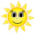 Smiling Summer Sun Clip Art Royalty Free Stock Photo
