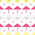 Summer sun and cloud seamless pattern Royalty Free Stock Photo