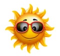 Summer Sun Face with sunglasses and Happy Smile Royalty Free Stock Photo