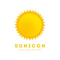 Summer sun logo design Royalty Free Stock Photo