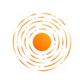 Summer sun logo design Royalty Free Stock Photo