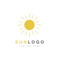 Summer Sun Logo Template Vector. Royalty Free Stock Photo