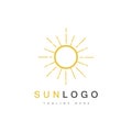 Summer Sun Logo Template Vector. Royalty Free Stock Photo