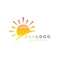 Summer Sun Logo Template Vector. Royalty Free Stock Photo