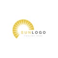 Summer Sun Logo Template Vector. Royalty Free Stock Photo
