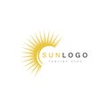 Summer Sun Logo Template Vector. Royalty Free Stock Photo