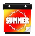 Summer Sun Page Wall Calendar Date New Season Royalty Free Stock Photo