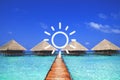 Summer Sun Sea Sky Ocean Tropical Relaxation Day Concept