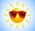 Summer sun sunglasses vector illustration Royalty Free Stock Photo