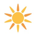 Summer sun weather season flat icon style