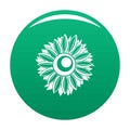 Summer sunflower icon vector green