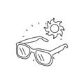 summer sunglasses accessory isolated icon Royalty Free Stock Photo