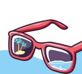 summer sunglasses accessory isolated icon Royalty Free Stock Photo