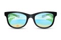 Summer sunglasses with beach reflection Royalty Free Stock Photo