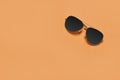 Summer sunglasses on orange