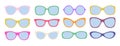 Summer sunglasses set Royalty Free Stock Photo