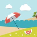 Summer sunny beach day. Royalty Free Stock Photo