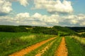 Summer sunny day. Summer in the Bourgogne, France.