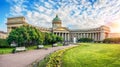 Summer sunny evening at the Kazan Cathedral