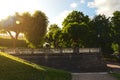 Summer sunny landscape in park. Gatchina. Russia. Royalty Free Stock Photo