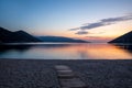 Summer before sunrise in the early morning beautiful landscape of the Antisamos beach, Sami, Kefalonia island, Ionian sea, Greece