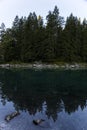 Summer sunrise in Eibsee, Bavaria, South Germany. Europe Royalty Free Stock Photo