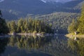 Summer sunrise in Eibsee, Bavaria, South Germany. Europe Royalty Free Stock Photo