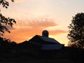 Summer sunrise on the farm in the FingerLakes Royalty Free Stock Photo