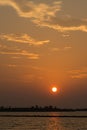 Summer sunrise, lake chao china